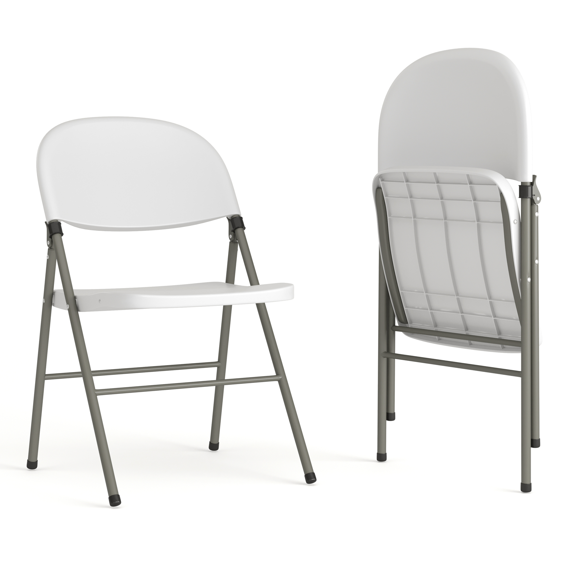 Flash Furniture, 2Pack 330 lb. Capacity White Plastic Folding Chair, Included (qty.) 2 Model# 2DADYCD70WH